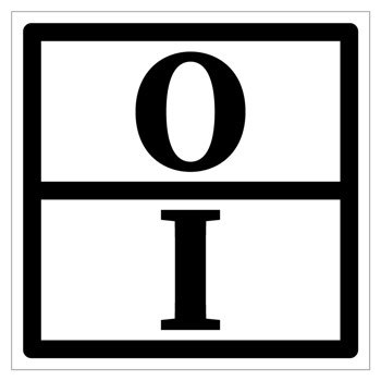 Знак отходов 1 класса опасности, I (светоотражающий металл с ламинированием, 300х300 мм)