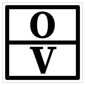 Знак отходов 5 класса опасности, V (светоотражающий металл, 300х300 мм)