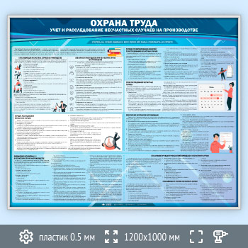 Стенд «Охрана труда. Учет и расследование несчастных случаев на производстве» (OT-24-SUPERSLIM)
